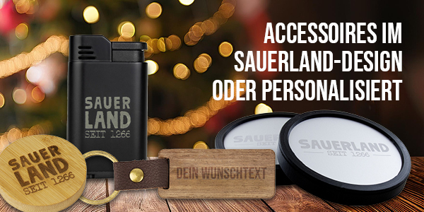 Accessoires im Sauerland-Design und personalisiert