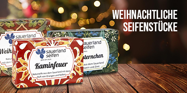 Weihnachtliche Seifen von Sauerlandseifen